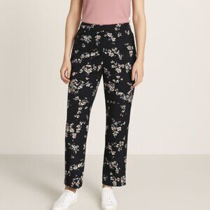 Eliane Rose Women’s Black Floral Straight-Leg Pants, size 10